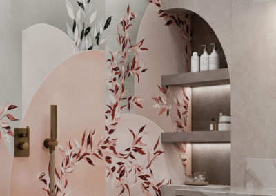 Wall&Deco papier peint pour espace douche